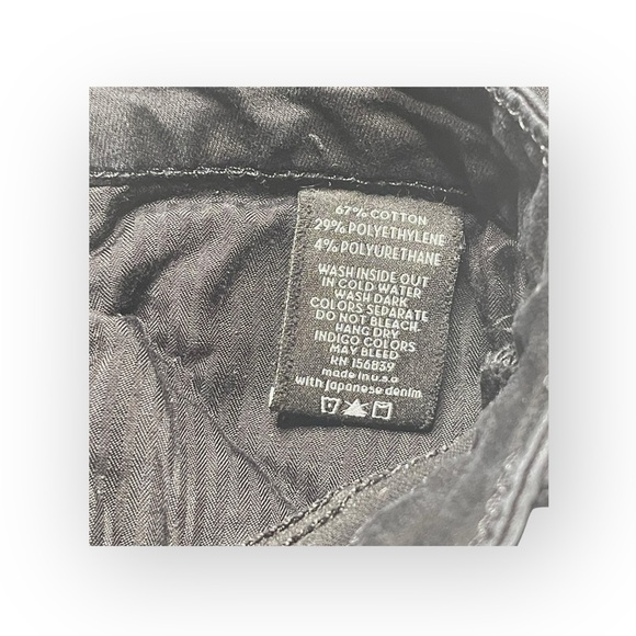 Monfrere 𖤐 Greyson Distressed Japanese Denim Skinny Jeans 𖤐 Black Noir 𖤐 30 - Picture 13 of 16